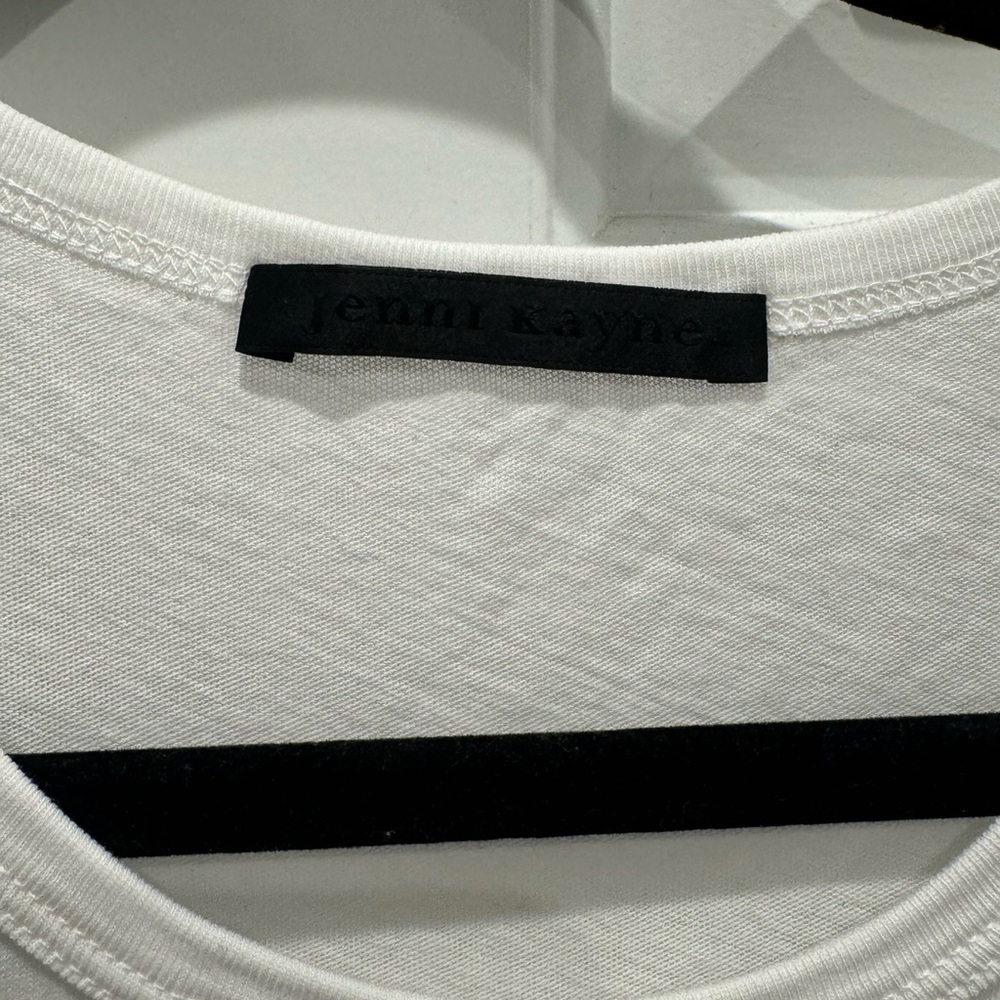 Jenni Kayne Shirt Womens XXL White Short Sleeve Crewneck 100% Cotton Tee Classic - Picture 3 of 8